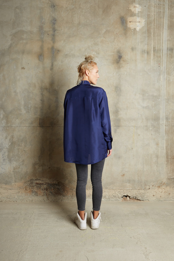 Midi Blouse - Electric Blue