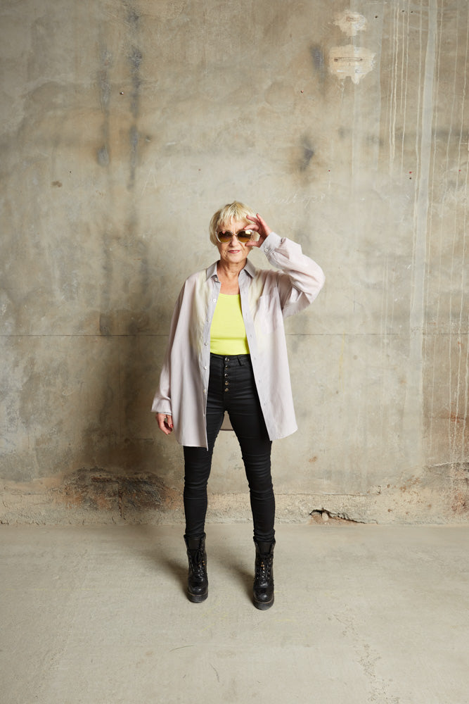 Midi Blouse - Grey Lucent