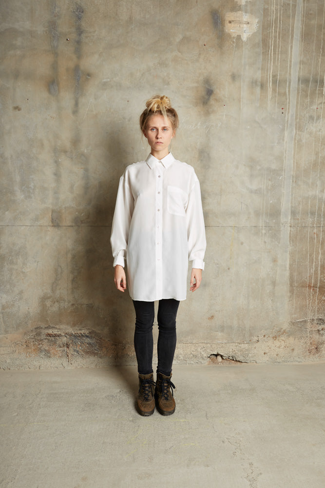 Midi Blouse - White